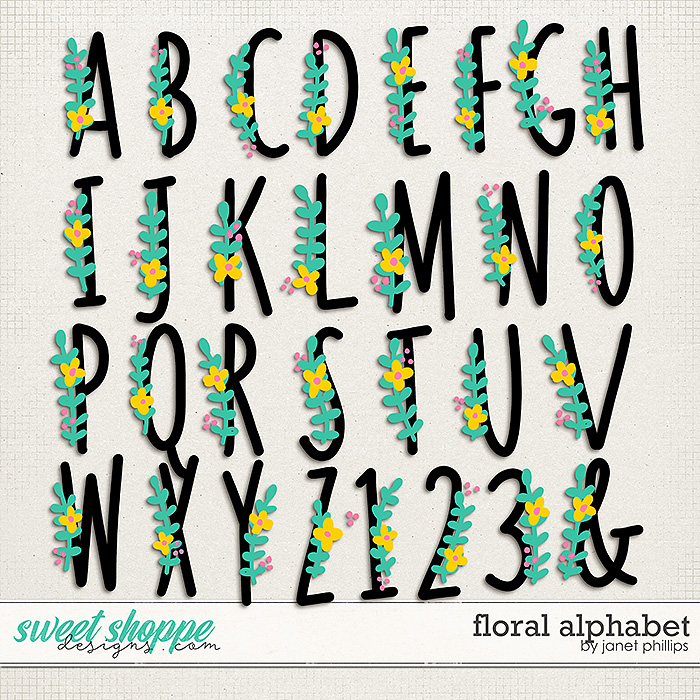 FLORAL ALPHABET by Janet Phillip