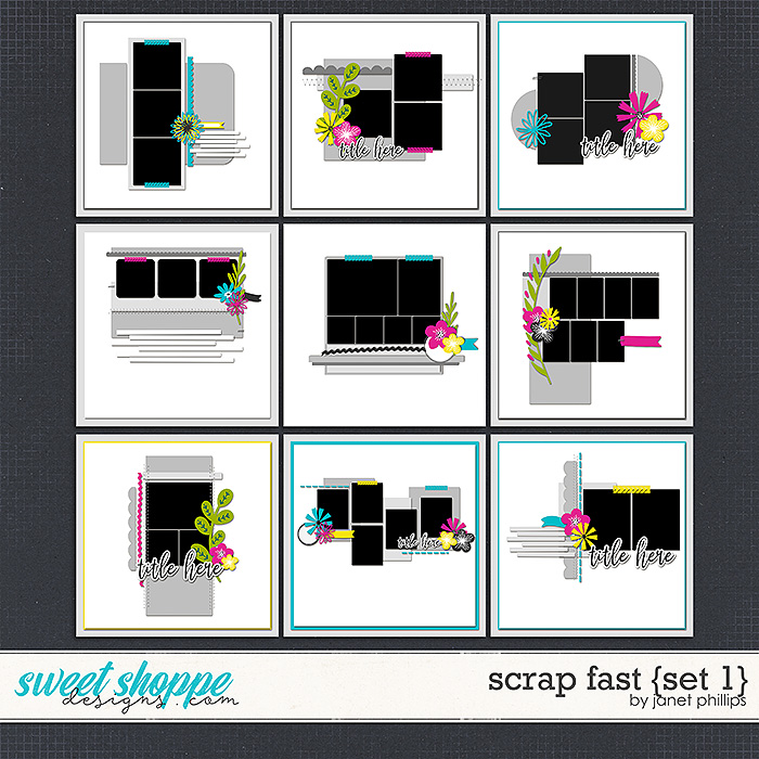 SCRAP FAST {set 1} by Janet Phillips SCRAP FAST {set 1} by Janet Phillips