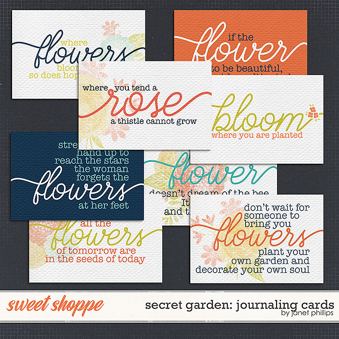 Secret Garden: Journaling Cards by Janet Phillips