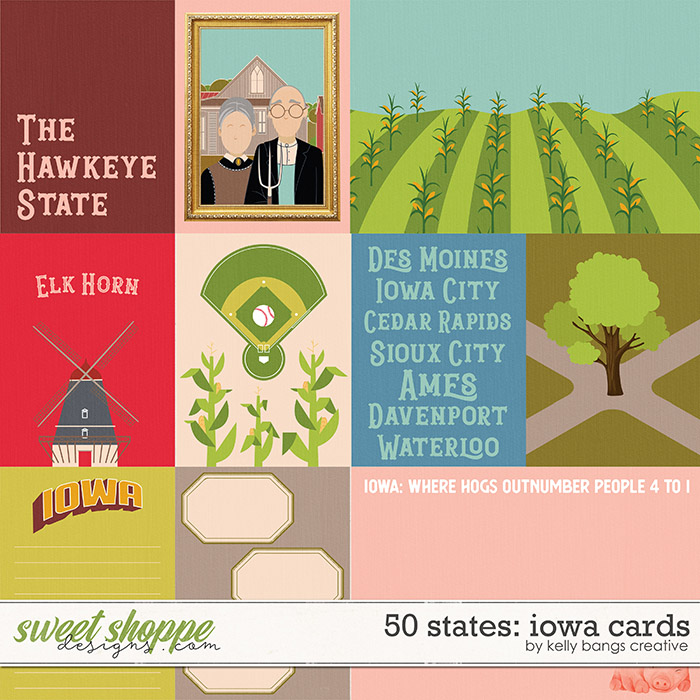 50 States:Iowa Cards by Kelly Bangs Creative