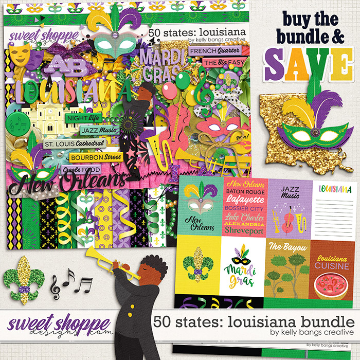 50 States: Louisiana Bundle by Kelly Bangs Creative