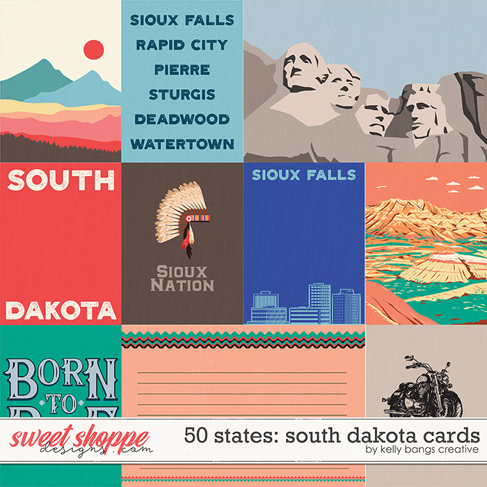 50 States: South Dakota cards by Kelly Bangs Creative