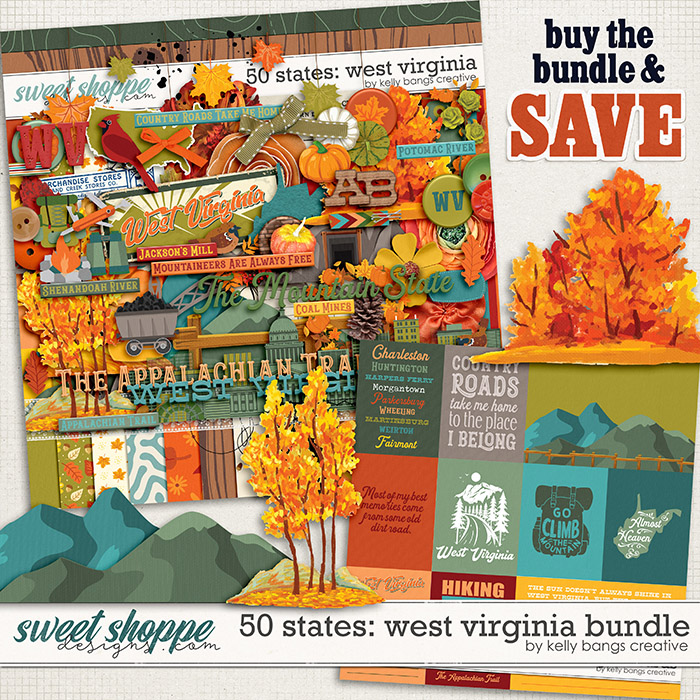 50 States: West Virginia Bundle by Kelly Bangs Creative