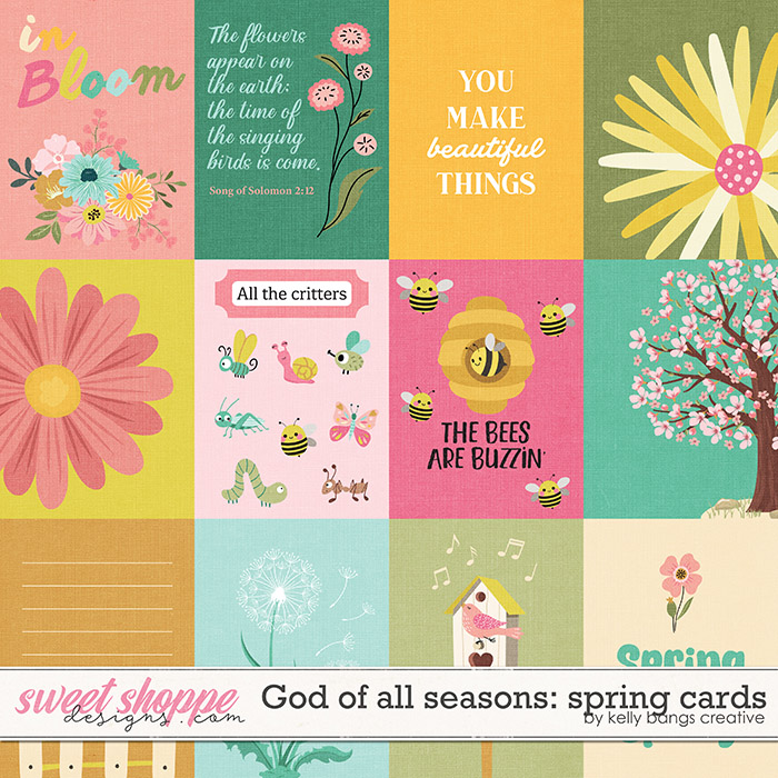 God of All Seasons: Spring Cards by Kelly Bangs Creative