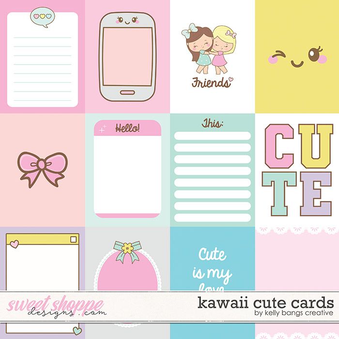 Kawaii Cute Cards by Kelly Bangs Creative