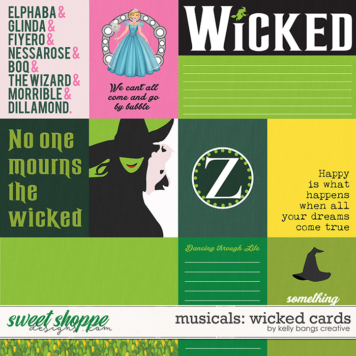 Musical: Wicked Cards by Kelly Bangs Creative