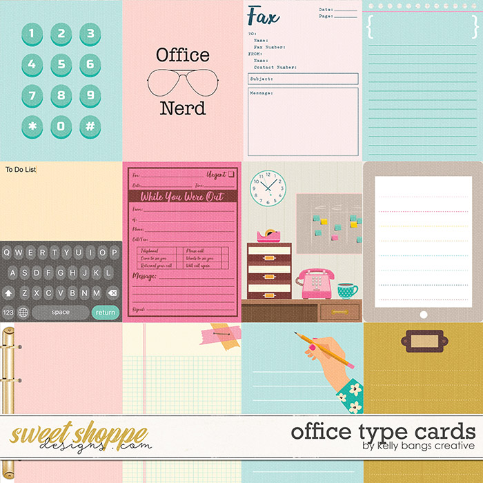 Office Type Cards by Kelly Bangs Creative