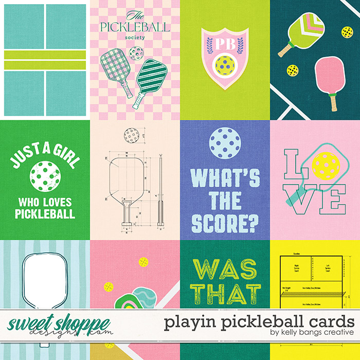 Playin Pickleball Cards by Kelly Bangs Creative
