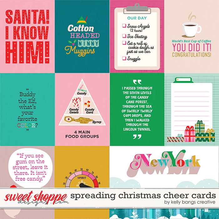 Spreading Christmas Cheer Cards by Kelly Bangs Creative