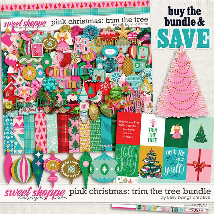 Pink Christmas: Trim the Tree Bundle by Kelly Bangs Creative