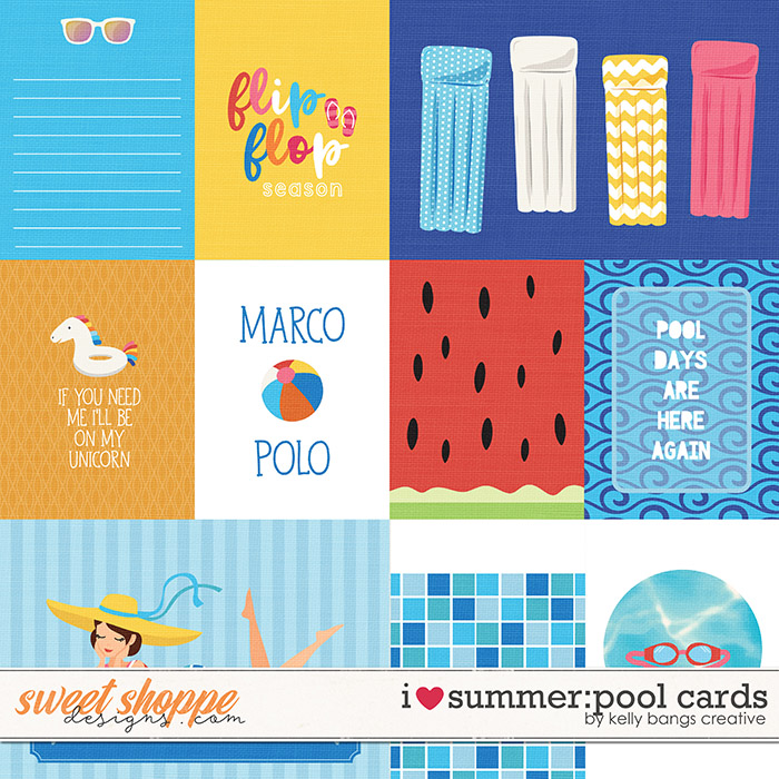I Heart Summer: Pool Cards by Kelly Bangs Creative