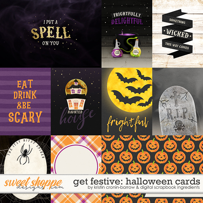 Get Festive: Halloween | Cards by Kristin Cronin-Barrow & Digital Scrapbook Ingredients Get Festive: Halloween | Cards by Kristin Cronin-Barrow & Digital Scrapbook Ingredients