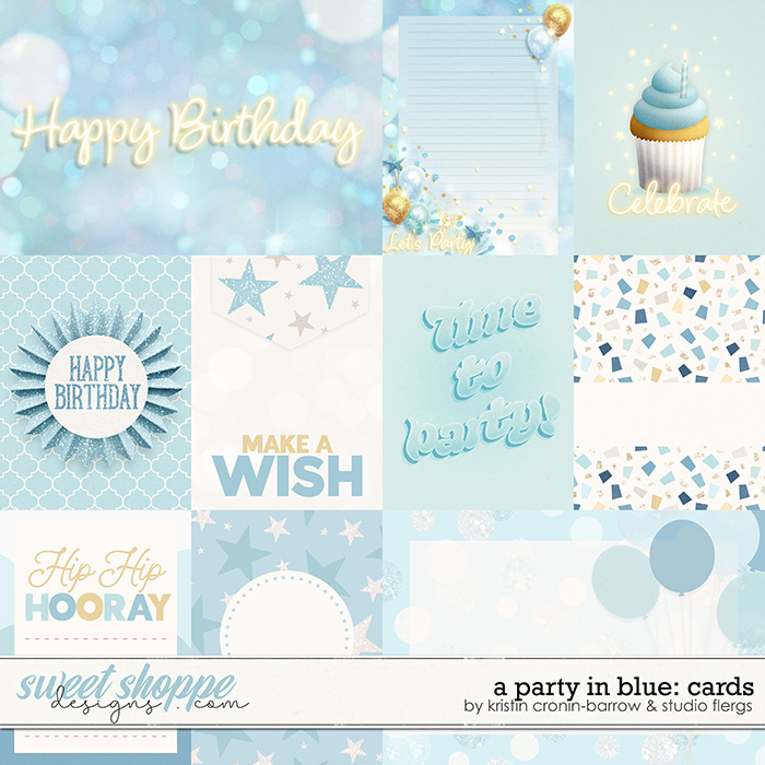 A Party in Blue: CARDS by Kristin Cronin-Barrow & Studio Flergs