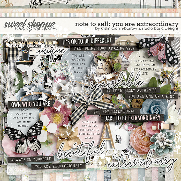 Note to Self: You are Extraordinary Kit by Kristin Cronin-Barrow and Studio Basic Designs