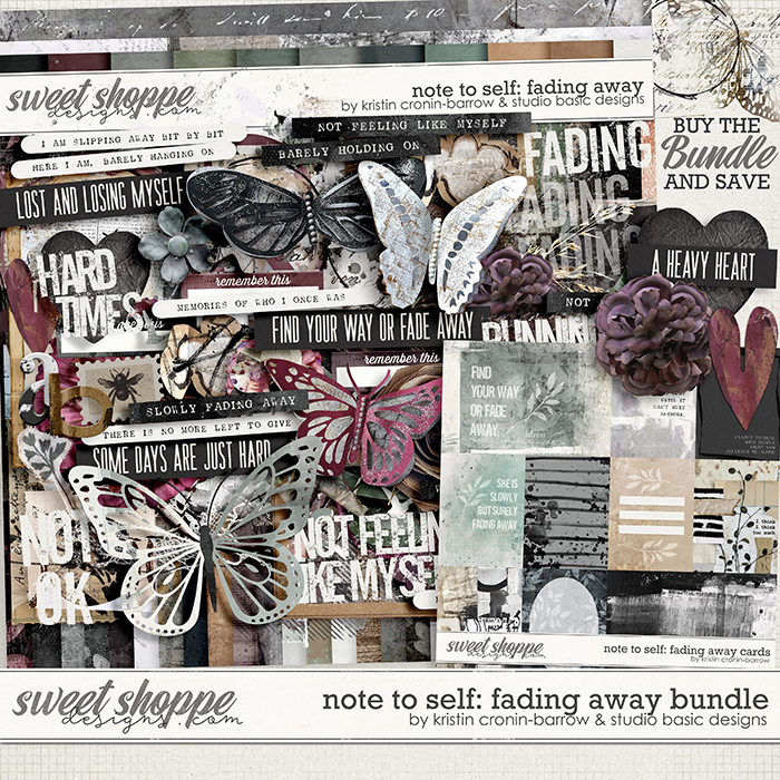 Note to Self: Fading Away Bundle by Kristin Cronin-Barrow and Studio Basic Designs