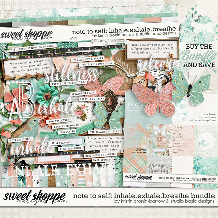 Note To Self: Inhale.Exhale.Breathe Bundle by Kristin Cronin-Barrow and Studio Basic Designs