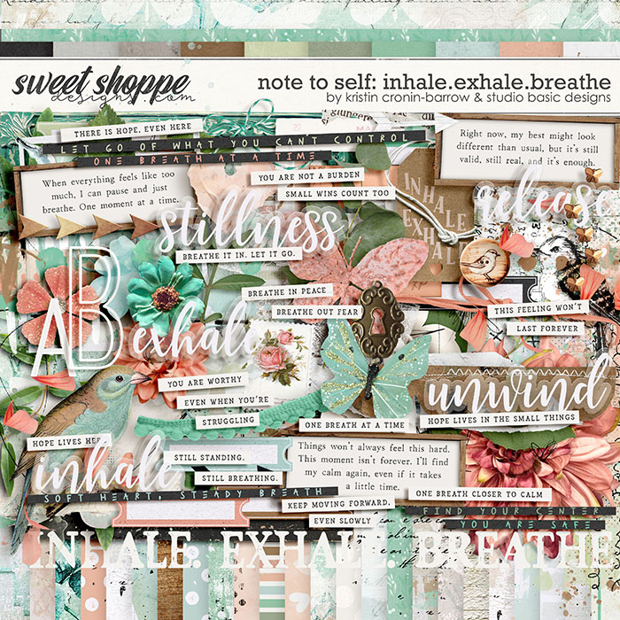 Note To Self: Inhale.Exhale.Breathe Kit by Kristin Cronin-Barrow and Studio Basic Designs