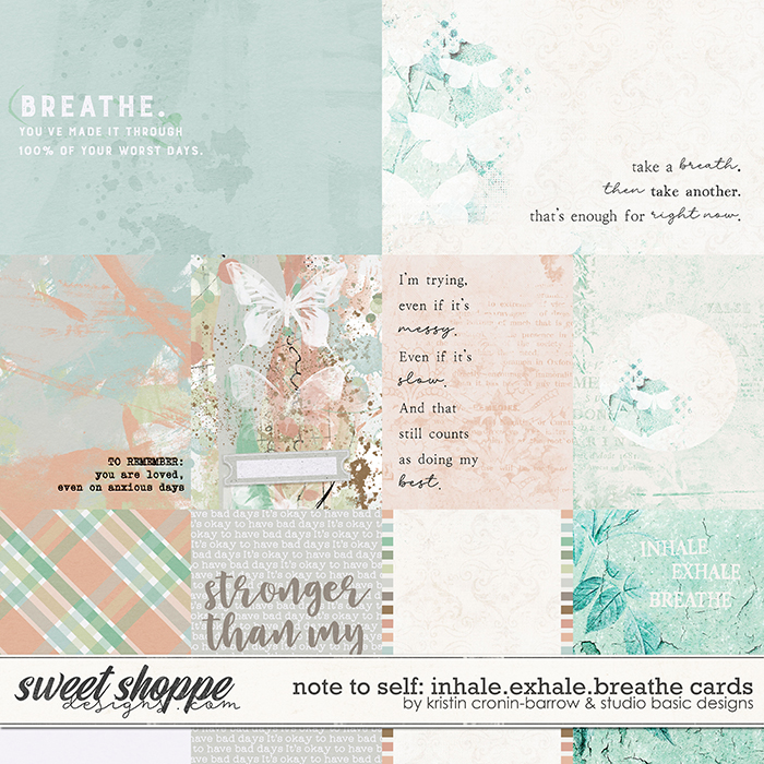 Note To Self: Inhale.Exhale.Breathe Cards by Kristin Cronin-Barrow and Studio Basic Designs