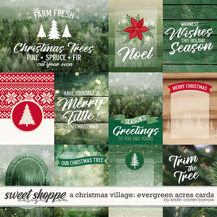 A Christmas Village: Evergreen Acres Cards by Kristin Cronin-Barrow A Christmas Village: Evergreen Acres Cards by Kristin Cronin-Barrow