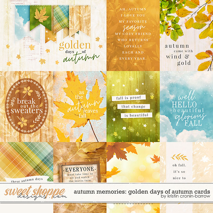 Autumn Memories: Golden Days of Autumn Cards by Kristin Cronin-Barrow