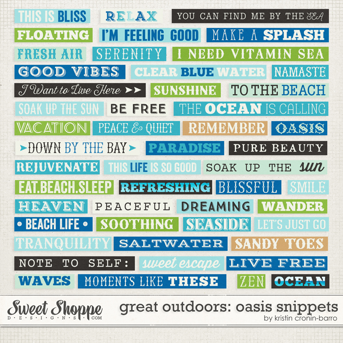 Great Outdoors: Oasis Snippets by Kristin Cronin-Barrow