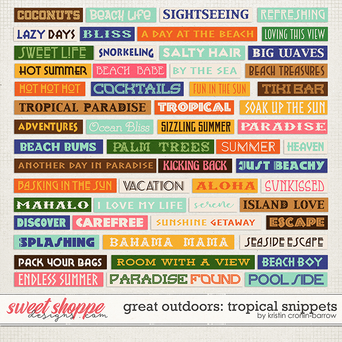 Great Outdoors: Tropical Snippets by Kristin Cronin-Barrow Great Outdoors: Tropical Snippets by Kristin Cronin-Barrow