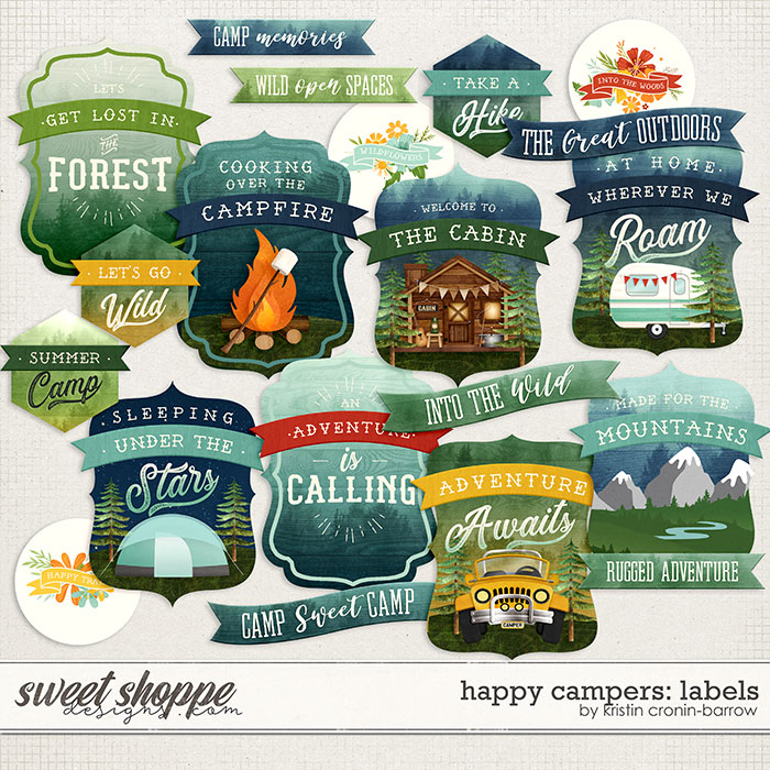 Happy Campers: Labels by Kristin Cronin-Barrow Happy Campers: Labels by Kristin Cronin-Barrow