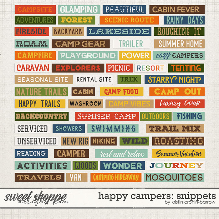 Happy Campers: Snippets by Kristin Cronin-Barrow Happy Campers: Snippets by Kristin Cronin-Barrow