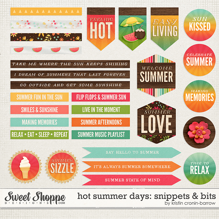 Hot Summer Days: Snippets & Bits by Kristin Cronin-Barrow