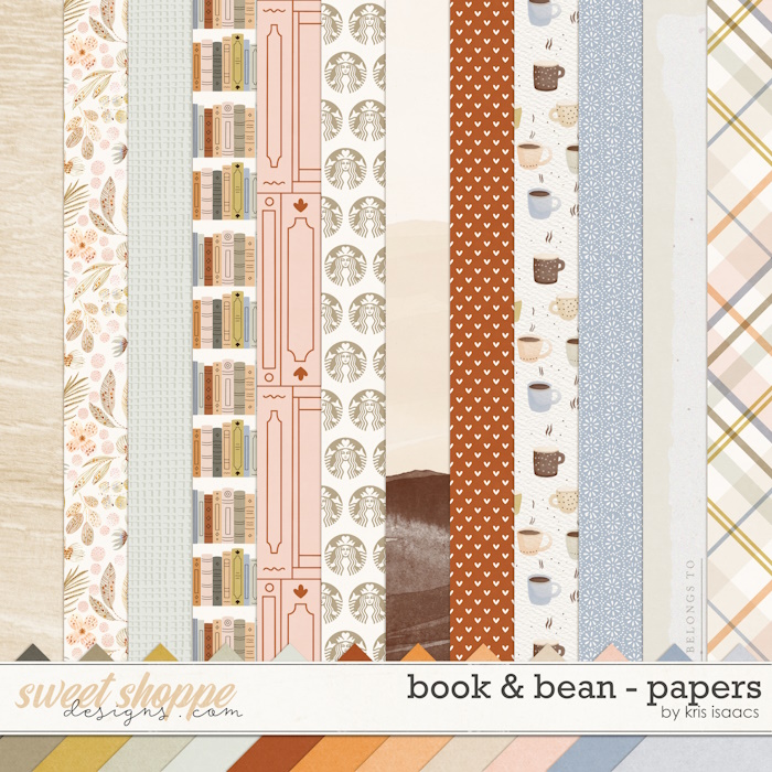 Book & Bean | Papers - by Kris Isaacs Designs