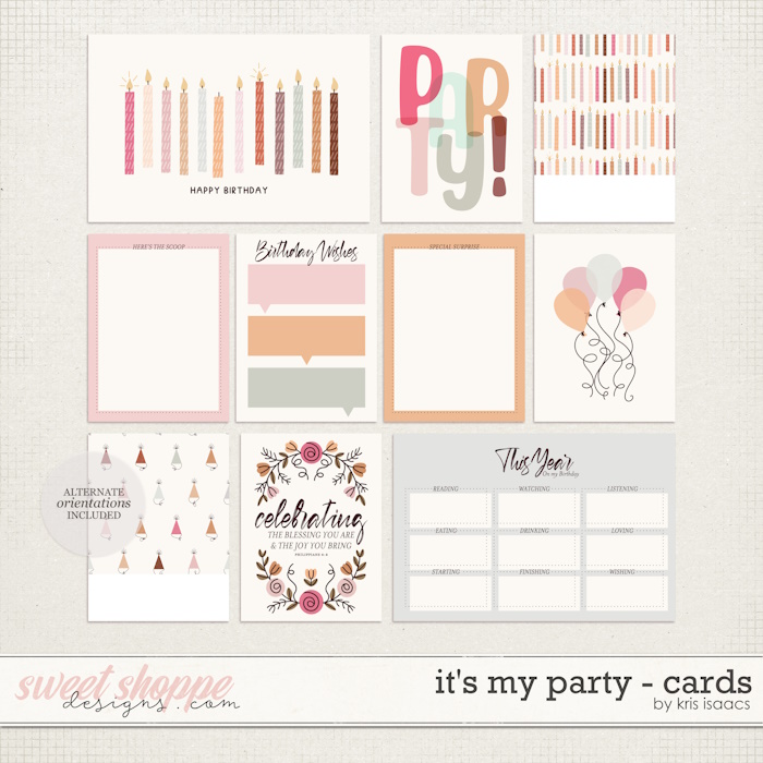 It's My Party | Journal Cards - by Kris Isaacs Designs