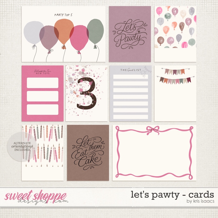 Let's Pawty | Journal Cards - by Kris Isaacs Designs