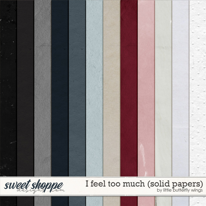I feel too much (solid papers) by Little Butterfly Wings I feel too much (solid papers) by Little Butterfly Wings