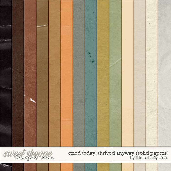 Cried today, thrived anyway (solid papers) by Little Butterfly Wings