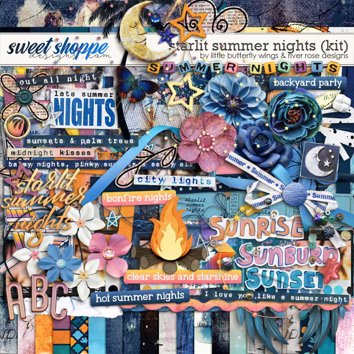 Starlit Summer Nights: Kit by Little Butterfly Wings and River Rose Designs