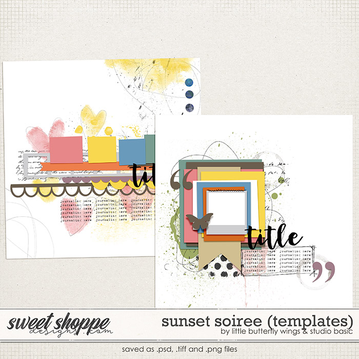 Sunset Soiree Templates by Little Butterfly Wings & Studio Basic