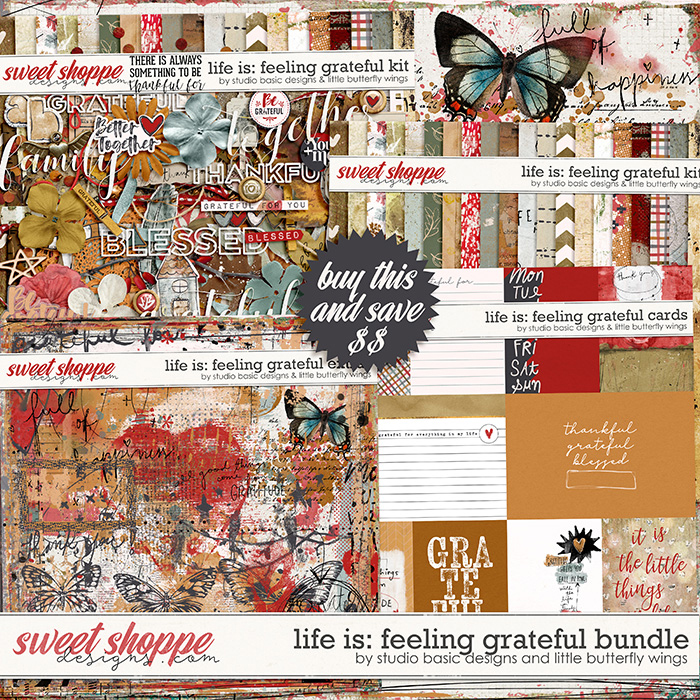 Life Is: Feeling Grateful Bundle by Studio Basic and Little Butterfly Wings
