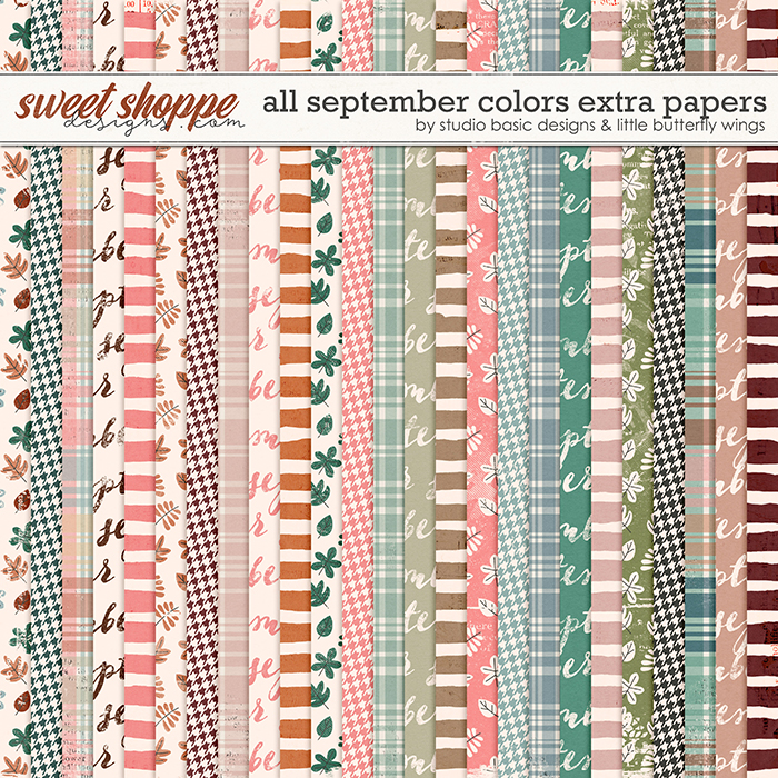 All September Colors Extra Papers by Studio Basic and Little Butterfly Wings All September Colors Extra Papers by Studio Basic and Little Butterfly Wings