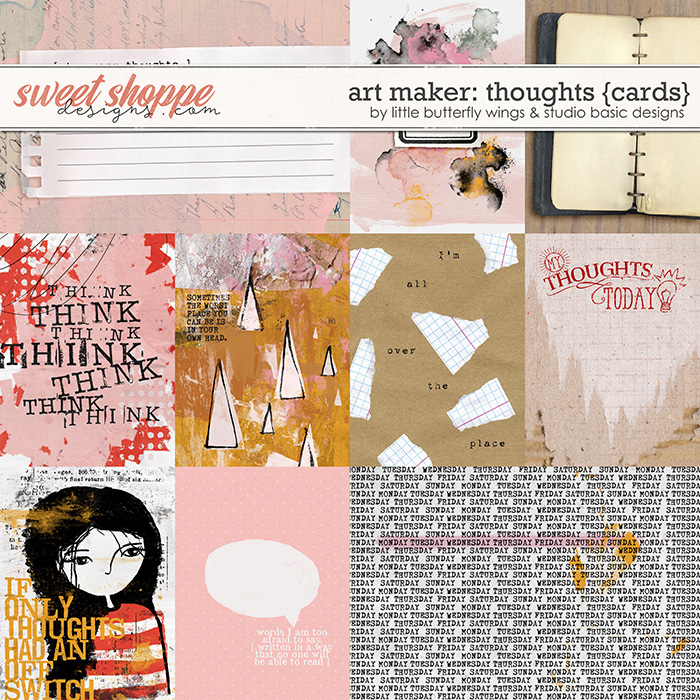 Art Maker: Thoughts {Cards} by Little Butterfly Wings & Studio Basic