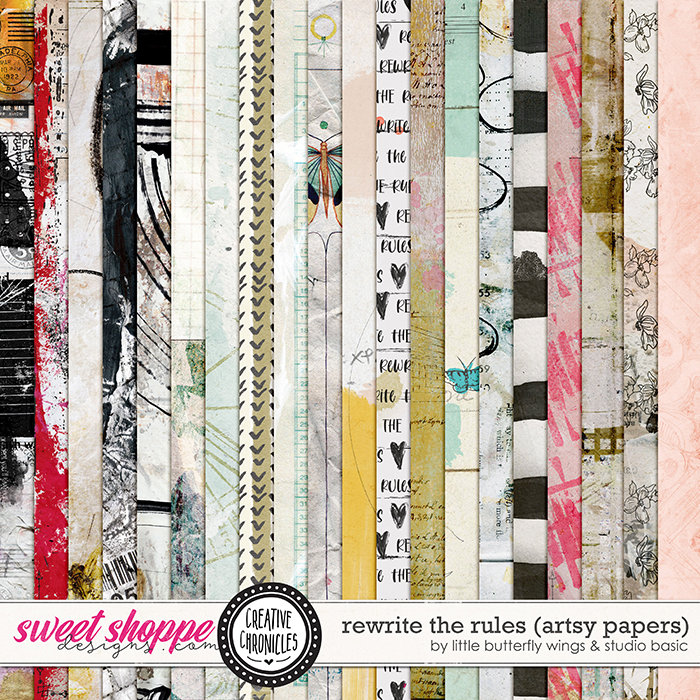 Creative Chronicles: Rewrite The Rules Artsy Papers by Little Butterfly Wings & Studio Basic