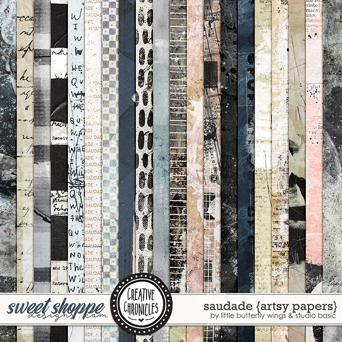 Creative Chronicles: Saudade Artsy Papers by Little Butterfly Wings & Studio Basic