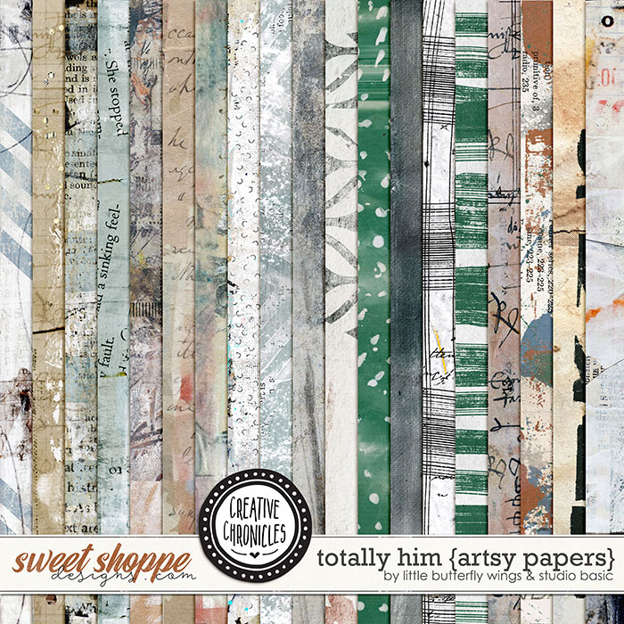 Creative Chronicles: Totally Him Artsy Papers by Little Butterfly Wings & Studio Basic