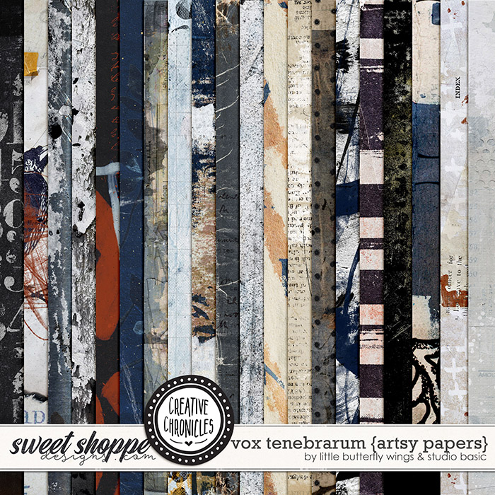 Creative Chronicles: Vox Tenebrarum Artsy Papers by Little Butterfly Wings & Studio Basic 