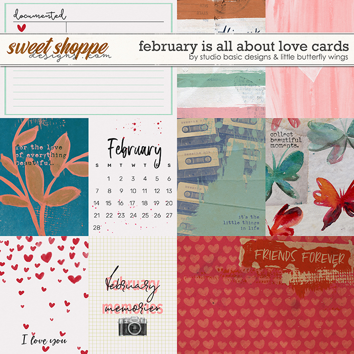 February Is All About Love Cards by Studio Basic and Little Butterfly Wings