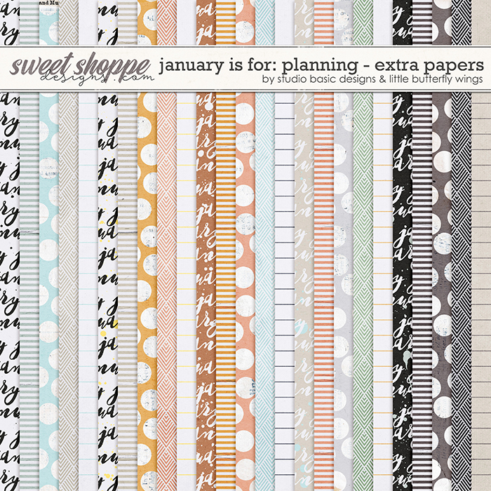 January Is For: Planning Extra Papers by Studio Basic and Little Butterfly