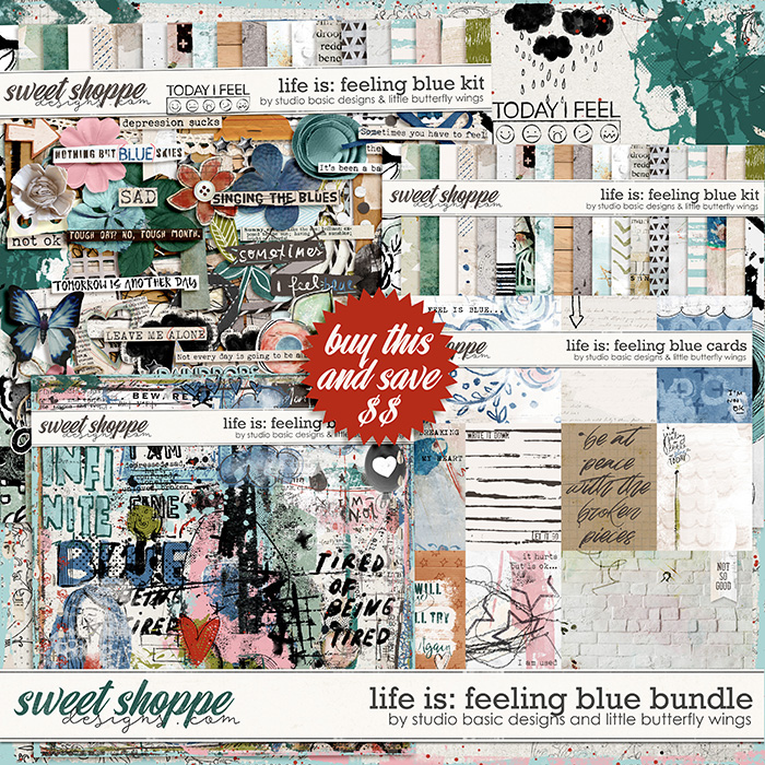 Life Is: Feeling Blue Bundle by Studio Basic and Little Butterfly Wings
