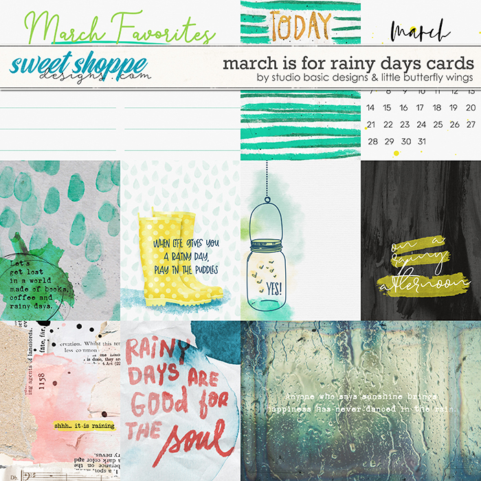 March Is For Rainy Days Cards by Studio Basic & Little Butterfly Wings