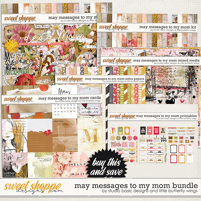 May Messages To My Mom Bundle by Studio Basic and Little Butterfly Wings