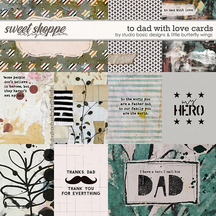 To dad with love cards by Little Butterfly Wings & Studio Basic