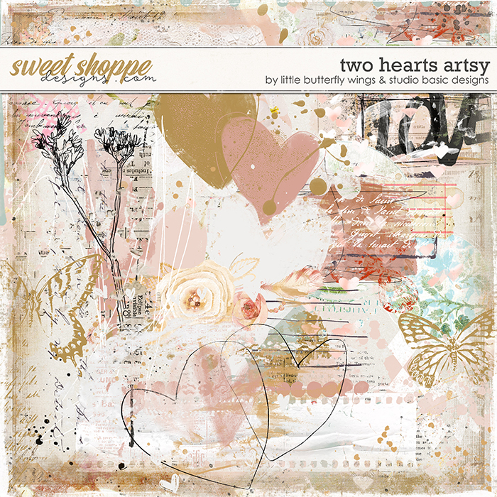 Two Hearts Artsy by Little Butterfly Wings and Studio Basic